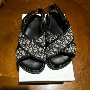 Dior Black and Cream Kids Sandals